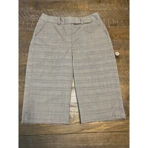 Scott Taylor Women’s Gray Plaid Crop Pants Size 10 Career Workwear